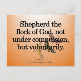 Vrijwilligerswerk 1 Peter 5-2 Briefkaart