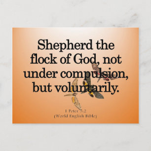 Vrijwilligerswerk 1 Peter 5-2 Briefkaart