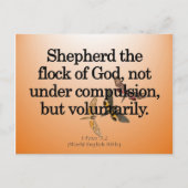 Vrijwilligerswerk 1 Peter 5-2 Briefkaart (Voorkant)