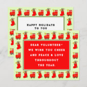 Vrijwilligerswerk appreciatie kerst Kaarten Feestdagenkaart (Voorkant / Achterkant)