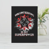 Vrijwilligerswerk is mijn superkrachtvrijwilliger kaart (Staand voorkant)