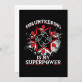 Vrijwilligerswerk is mijn superkrachtvrijwilliger kaart (Voorkant / Achterkant)