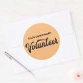 Vrijwilligerswerk met elke groepsnaam en kleur ronde sticker (Envelop)