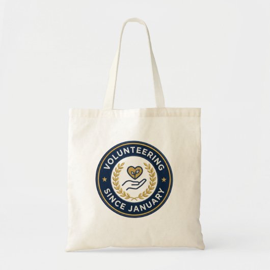 Vrijwilligerswerk sinds januari cadeau voor vrijwi tote bag (Voorkant)