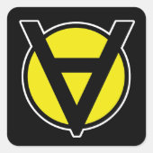 Vrijwilligerswerk Square Sticker - Anarchy Yellow (Voorkant)