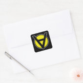 Vrijwilligerswerk Square Sticker - Anarchy Yellow (Envelop)