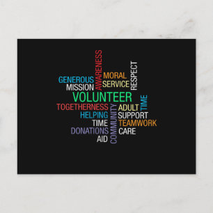 Vrijwilligerswerk voor vrijwilligers briefkaart