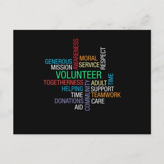 Vrijwilligerswerk voor vrijwilligers briefkaart (Voorkant)