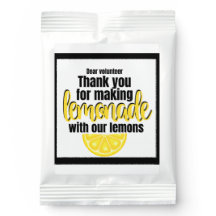 Vrijwilligerswerk waardering dank u limonade mix