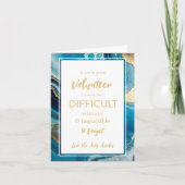 Vrijwilligerswerk Waardering Week Blue Gold Kaart (Voorkant)