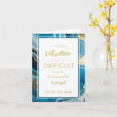 Vrijwilligerswerk Waardering Week Blue Gold Kaart (Gele Bloem)