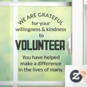 vrijwilligerswerkweek tekenen bedankt raamsticker (Huis)