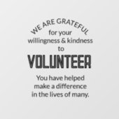 vrijwilligerswerkweek tekenen bedankt raamsticker (Vel)