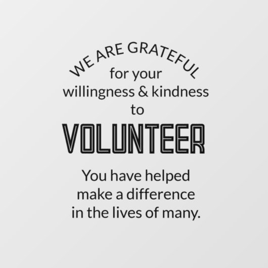 vrijwilligerswerkweek tekenen bedankt raamsticker (Vel)