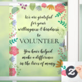 vrijwilligerswerkweek tekenen bedankt raamsticker (Huis)