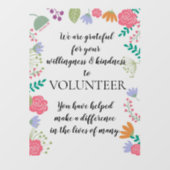 vrijwilligerswerkweek tekenen bedankt raamsticker (Vel)