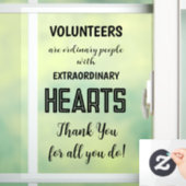 vrijwilligerswerkweek tekenen bedankt raamsticker (Huis)