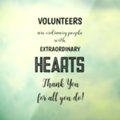 vrijwilligerswerkweek tekenen bedankt raamsticker (Vel 3)