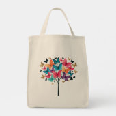 Vrijzinnige Vlinder Levensboom Tote Bag (Achterkant)