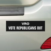 VRO, STEM REPUBLICANEN UIT BUMPERSTICKER (Op auto)
