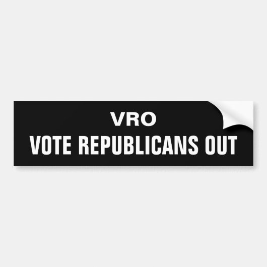 VRO, STEM REPUBLICANEN UIT BUMPERSTICKER (Voorkant)