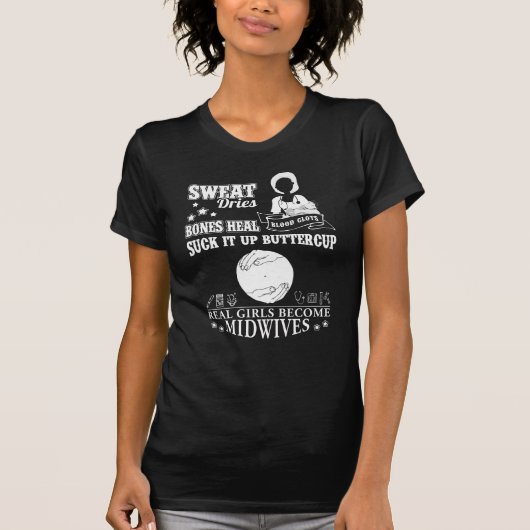 vroedvrouw botten genezing t-shirt (Voorkant)