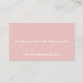 VROEDVROUW MOEDERSCHAP VERPLEEGKUNDIGE zwangere bu Visitekaartje (Achterkant)