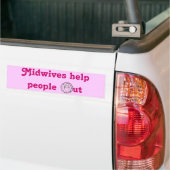 vroedvrouwen helpen mensen uit de buurt, vintage bumpersticker (Op Truck)
