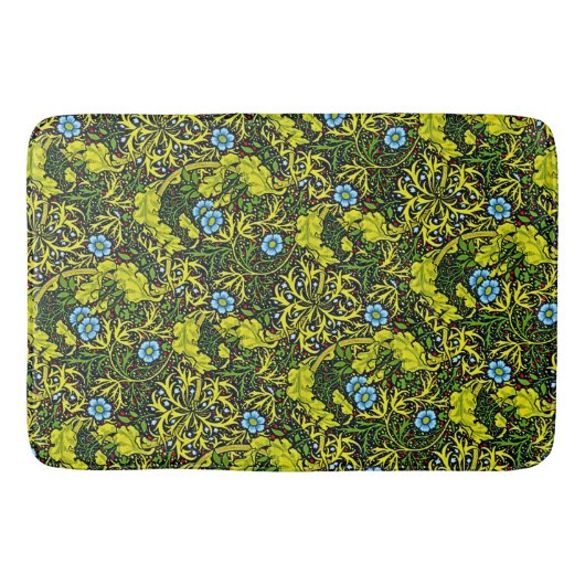 vroeg 20e eeuws patroon blauw groen goud badmat (Voorkant)