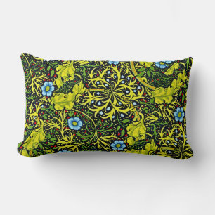  vroeg 20e eeuws patroon blauw groen goud kussen