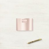 Vroeg Blush Roze Roze Gold Powder Metallic Post-it® Notes (Op bureau)