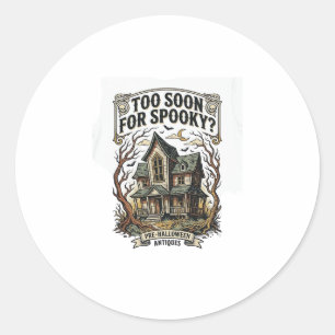 Vroeg Halloween Shirt Vintage Spoken Huis Ontwerp Ronde Sticker