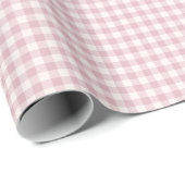 Vroeg Herfst Klassiek Gingham | Gedempte Roos Cadeaupapier (Rol Hoek)