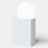 Vroeg Herfst Klassiek Gingham | Stofblauw Bedankdoosjes (Geopend)