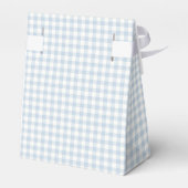 Vroeg Herfst Klassiek Gingham | Stofblauw Bedankdoosjes (Achterkant)