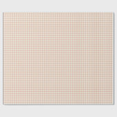 Vroeg Herfst Klassiek Gingham | Warm Abrikoos Cadeaupapier (Vlak)