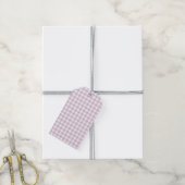 Vroeg Herfst Klassiek Gingham | Warm Lila Cadeaulabel (Met Touw)