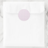 Vroeg Herfst Klassiek Gingham | Warm Lila Ronde Sticker (Tas)