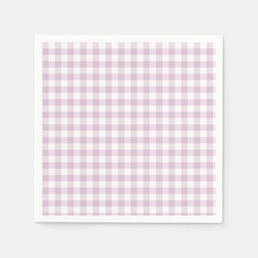 Vroeg Herfst Klassiek Gingham | Warm Lila Servet (Voorkant)