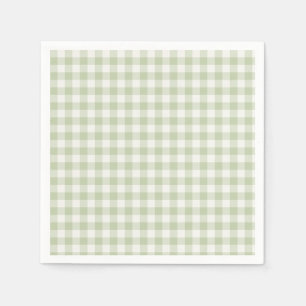 Vroeg Herfst Klassiek Gingham Zachte Olijf Servet