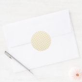 Vroeg Herfst Retro Gingham | Gouden Tarwe Ronde Sticker (Envelop)