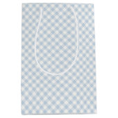 Vroeg Herfst Retro Gingham | Stofblauw Medium Cadeauzakje (Voorkant)