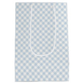 Vroeg Herfst Retro Gingham | Stofblauw Medium Cadeauzakje (Achterkant)