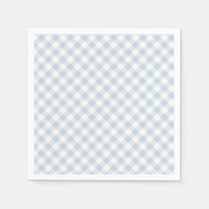 Vroeg Herfst Retro Gingham   Stofblauw Servet