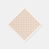 Vroeg Herfst Retro Gingham | Warm Abrikoos Servet (Hoek)