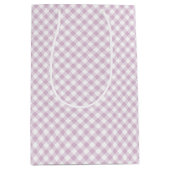 Vroeg Herfst Retro Gingham | Warm Lila Medium Cadeauzakje (Voorkant)
