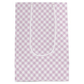 Vroeg Herfst Retro Gingham | Warm Lila Medium Cadeauzakje (Achterkant)