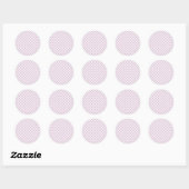 Vroeg Herfst Retro Gingham | Warm Lila Ronde Sticker (Vel)