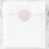 Vroeg Herfst Retro Gingham | Warm Lila Ronde Sticker (Tas)