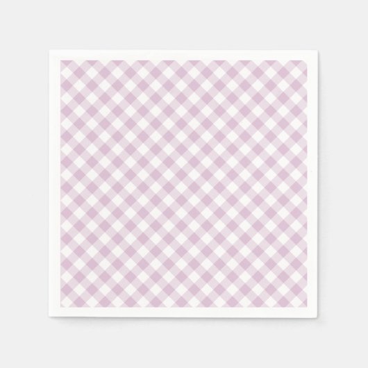 Vroeg Herfst Retro Gingham | Warm Lila Servet (Voorkant)